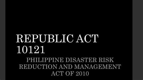 ra 10121 irr|republic act 10121.